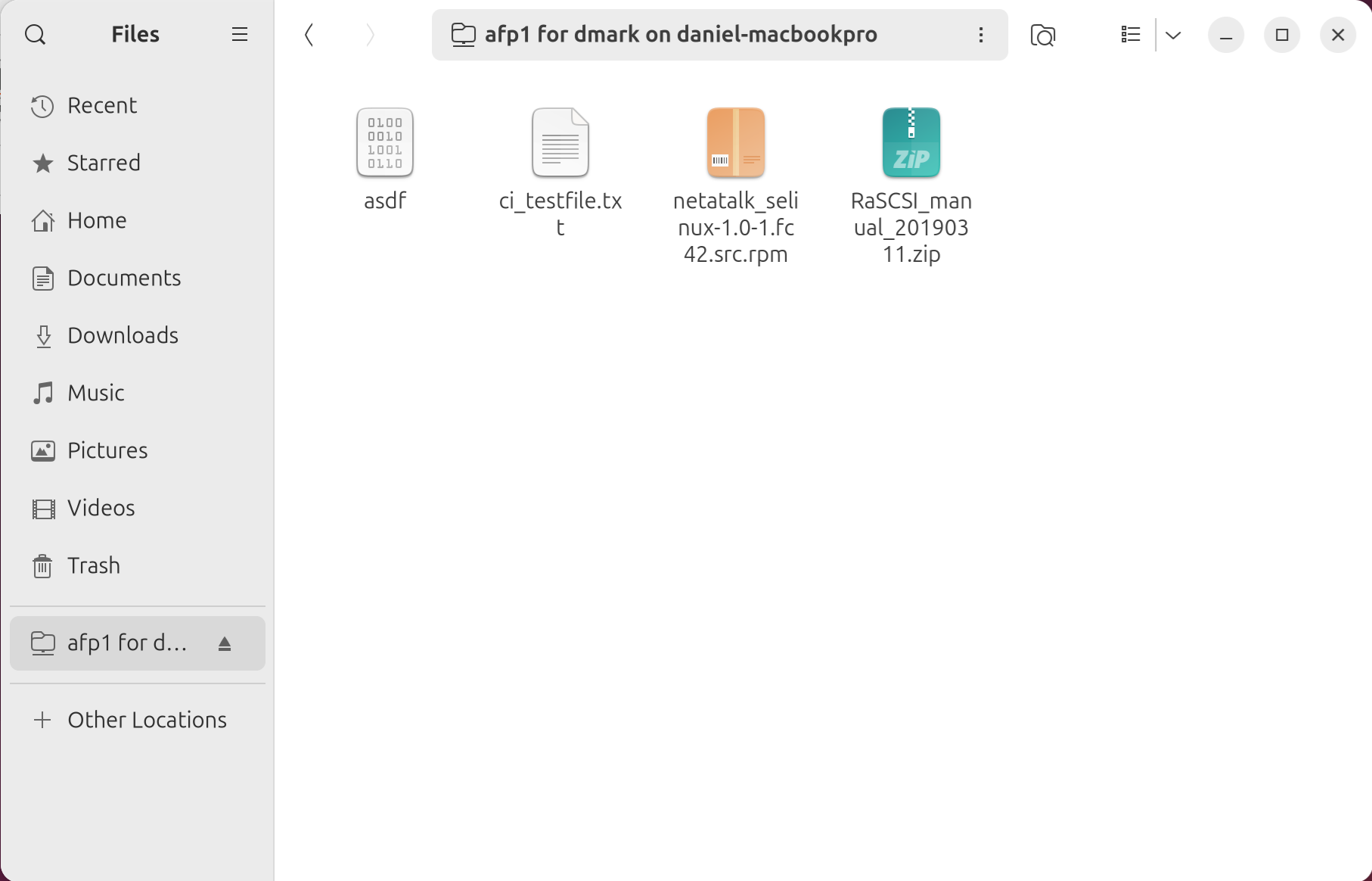 macOS Network Drawer screenshot