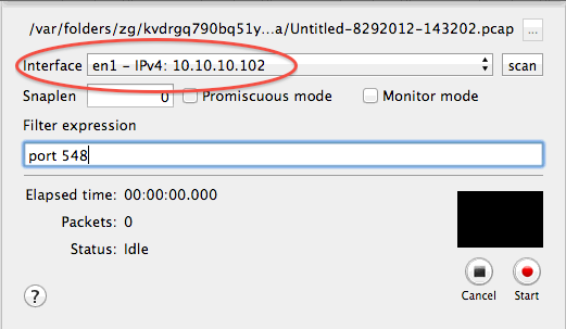 Choose network interface